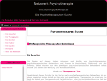 Tablet Screenshot of netzwerk-psychotherapie.de